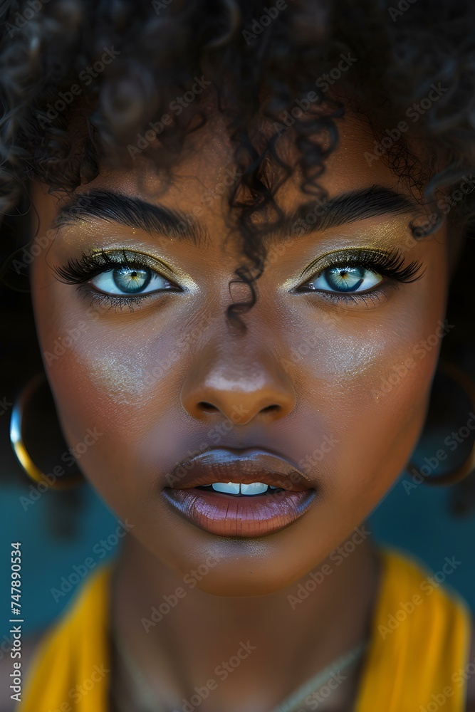 Capturing Confidence: A Close-Up Portrait of a Woman. Concept Portrait Photography, Close-Up Shots, Confidence, Women Portrait, Photography Composition