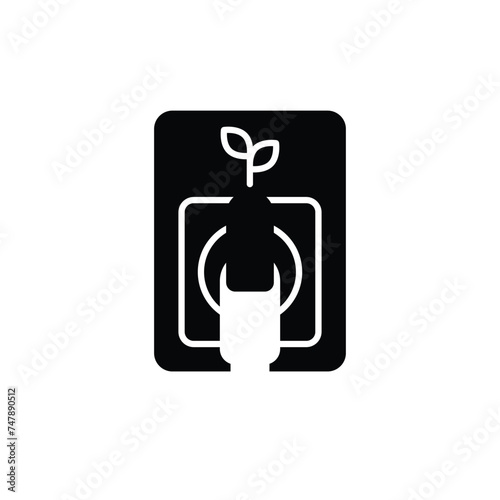 Green Energy icon vector stock illustration