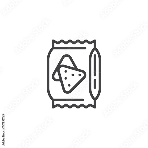 Chips packaging line icon