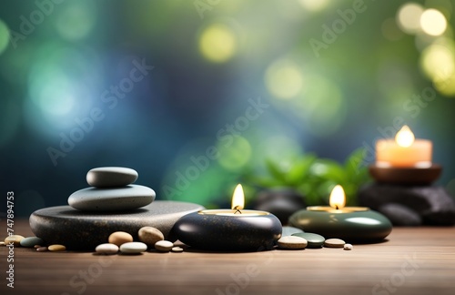 Spa with zen stone background