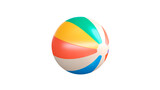 Beach ball cut out. Colorful beach ball on transparent background