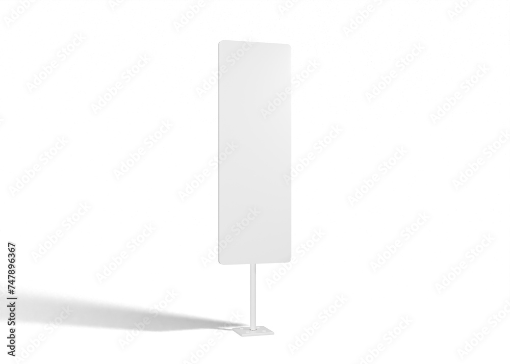 White traffic signboard mockup