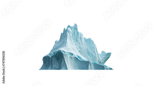 Iceberg cut out. Isolated iceberg on transparent background