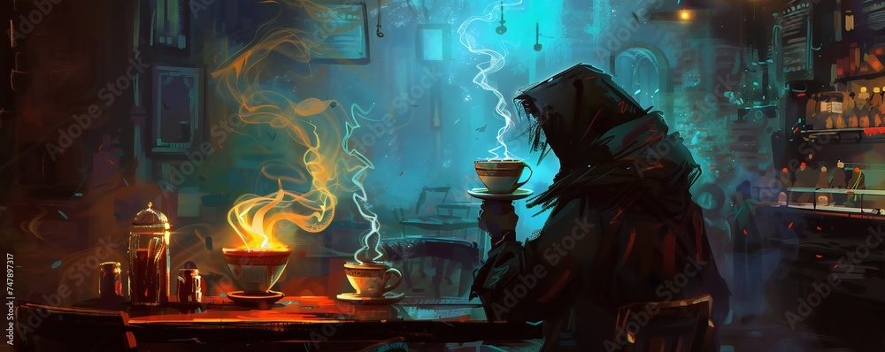 Coffee is poison abstract art Generative Ai Coffee is poison abstract art Generative Ai