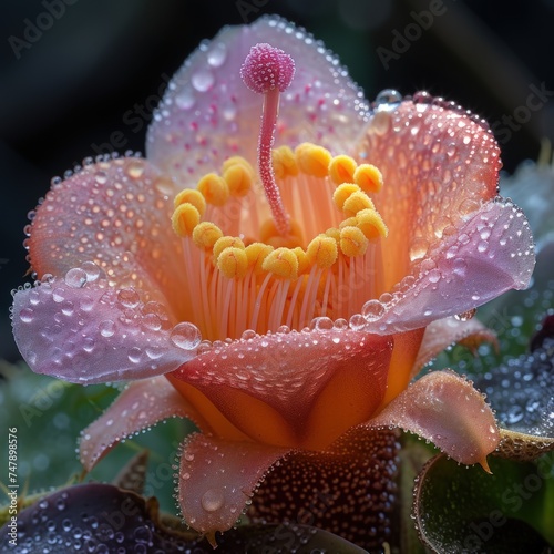 macro photo of seruni flower in outdoor wildlife photo