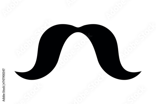 mexican moustache, cinco de mayo symbol, black vector Illustration photo