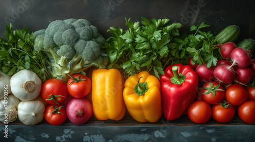 food background variety of fresh vegetables