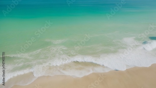Beach background of waves on the beach gorgeous summertime backdrop with the mountain