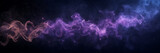 Photograph showcasing the hypnotic movements of smoke tendrils in hues of amethyst and sapphire against a backdrop of starry skies.