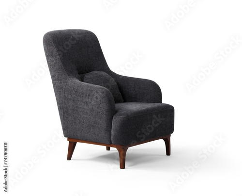 armchair isolated on white background .