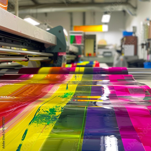 Current print machine produces multi hued printouts precisely-65 photo