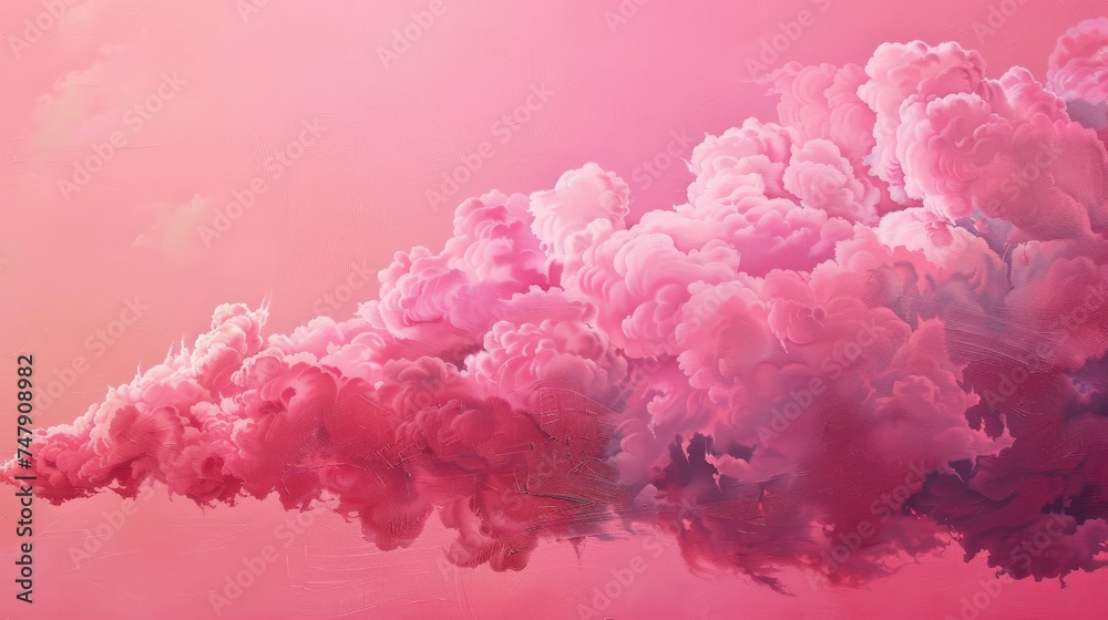 Colorful pink smoke cloud for excellent backgrounds easy to edit and look good, sample smoke texture Generative AI