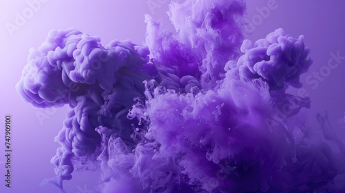 Colorful purple smoke cloud for excellent backgrounds easy to edit and look good, sample smoke texture Generative AI