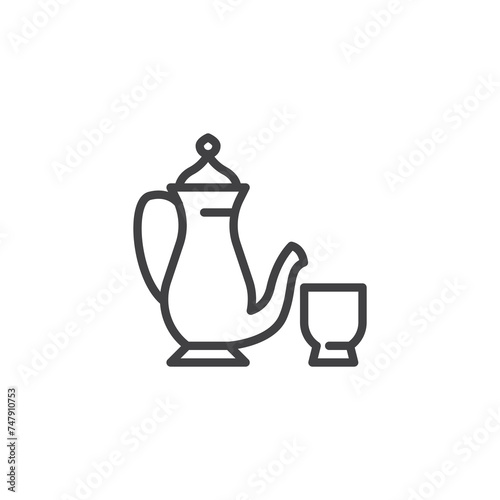 Arabic Tea line icon