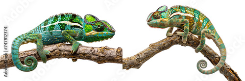 ferineflix_Side_view_of_a_chameleon_on_top_of_a_branch_isolated
