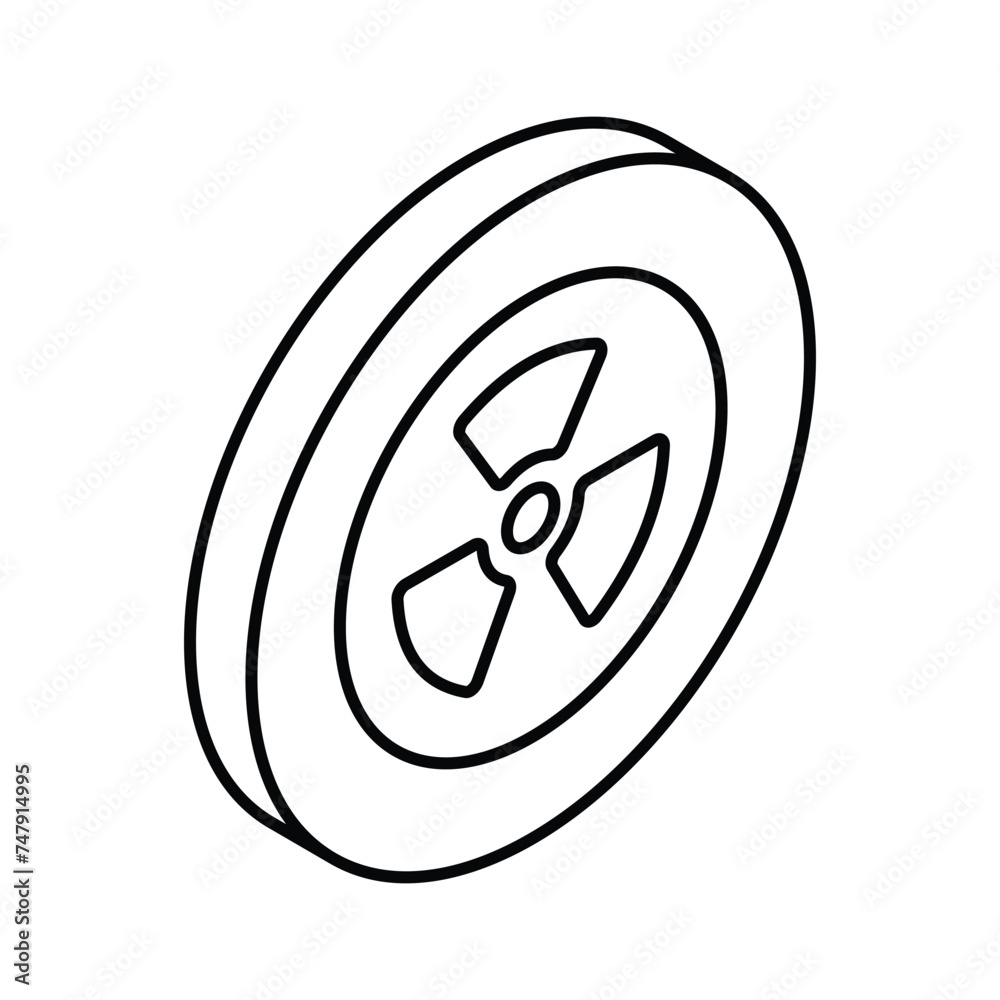 An amazing icon of hazard sign in trendy style, biohazard symbol An amazing icon of hazard sign in trendy style, biohazard symbol