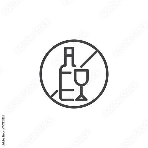 No Alcohol line icon
