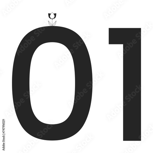 Binary code black and white 2D line cartoon object. Software development. Coding process isolated vector outline item. Data encryption with zero and one digits monochromatic flat spot illustration