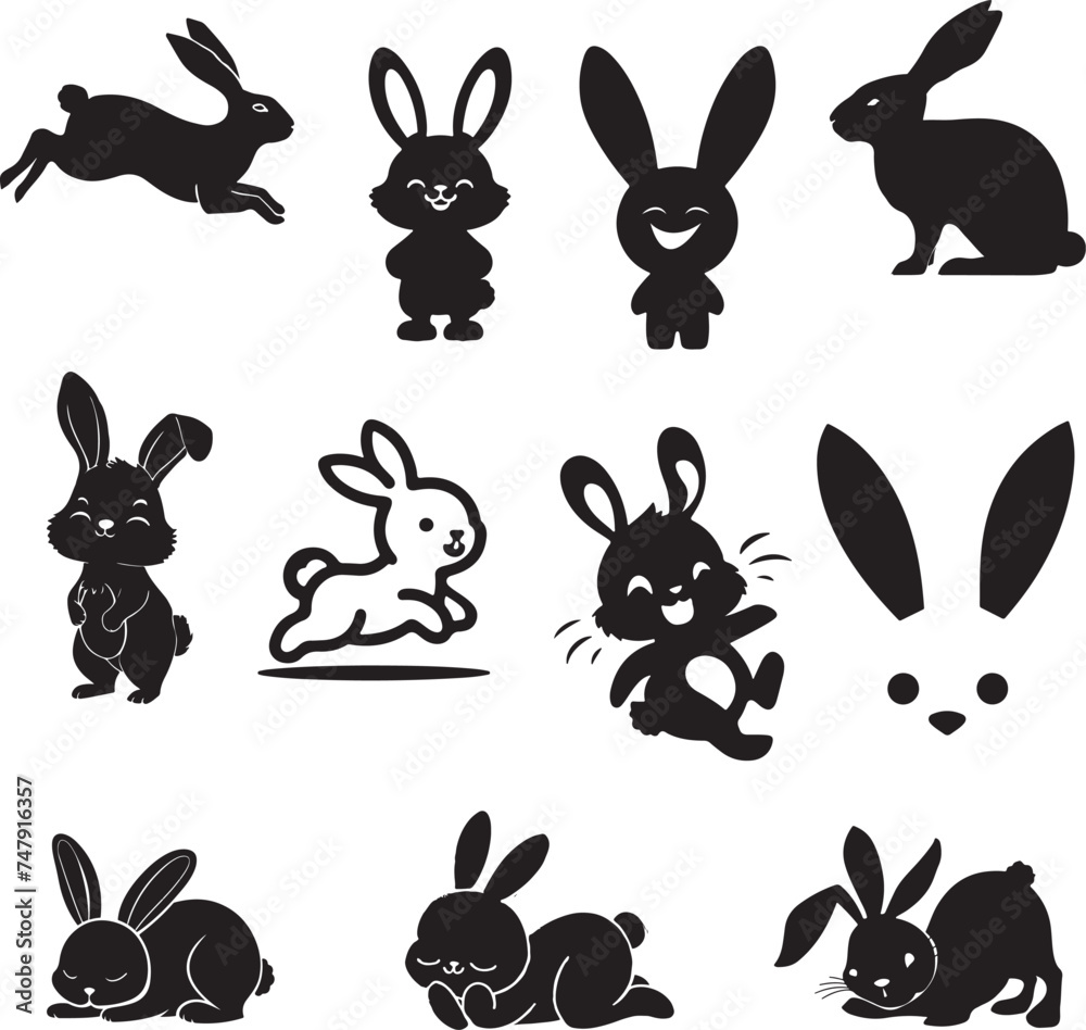 Rabbit,bunny shilhoutte