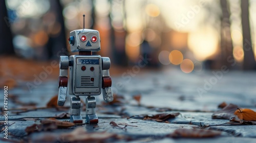 Mini modern robot that defines the future Generative AI photo