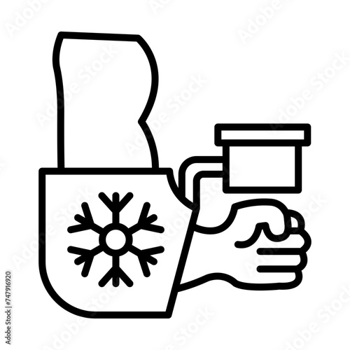 Cold Therapy Arm line icon