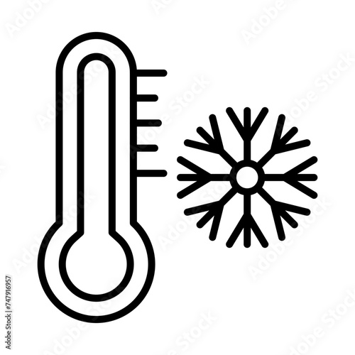 Freezing line icon