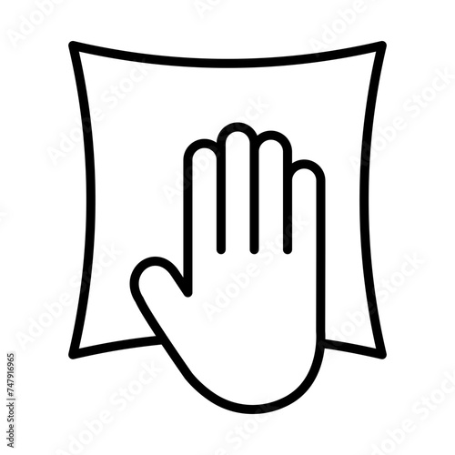 Wipe line icon