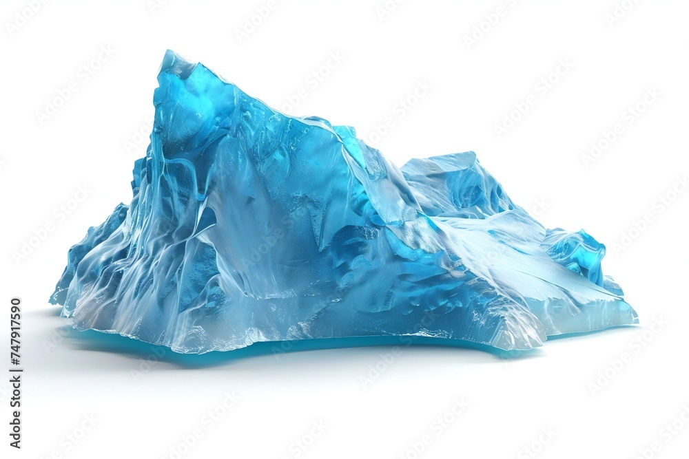 Obraz premium Iceberg isolated on white background Generative Ai 