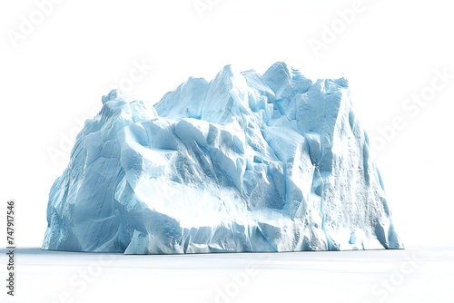 Iceberg isolated on white background Generative Ai  © LayerAce.com