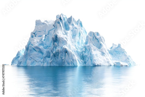 Iceberg isolated on white background Generative Ai 