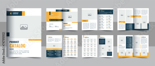 Unique product catalog design layout or Creative product catalogue template vector, Company business product catalog portfolio layout with product list photo