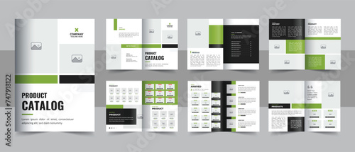 Product catalog design or modern product catalogue template, Company product catalog portfolio layout with product list