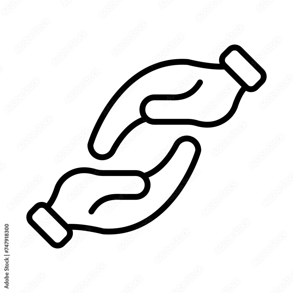 Helping Hands line icon Helping Hands line icon