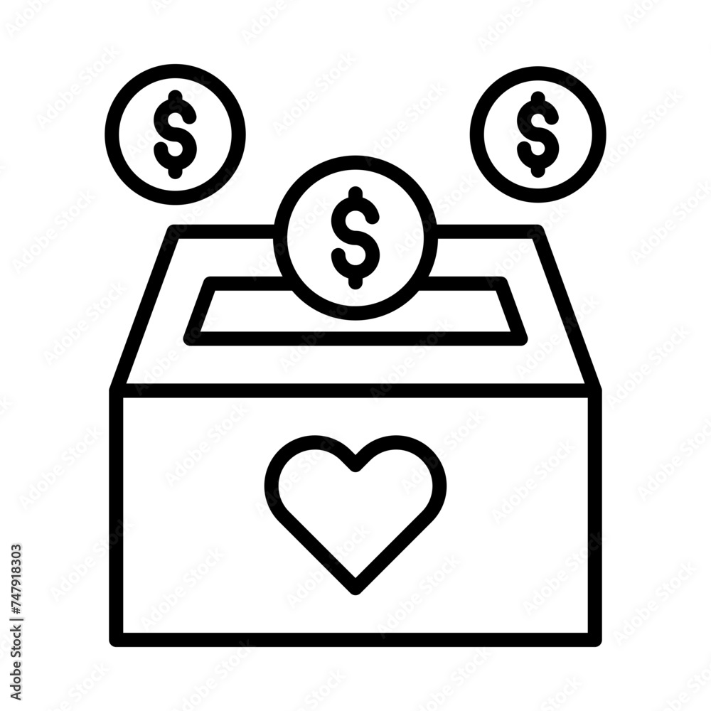 Charity Gala line icon