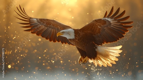 eagle against a dramatic sky