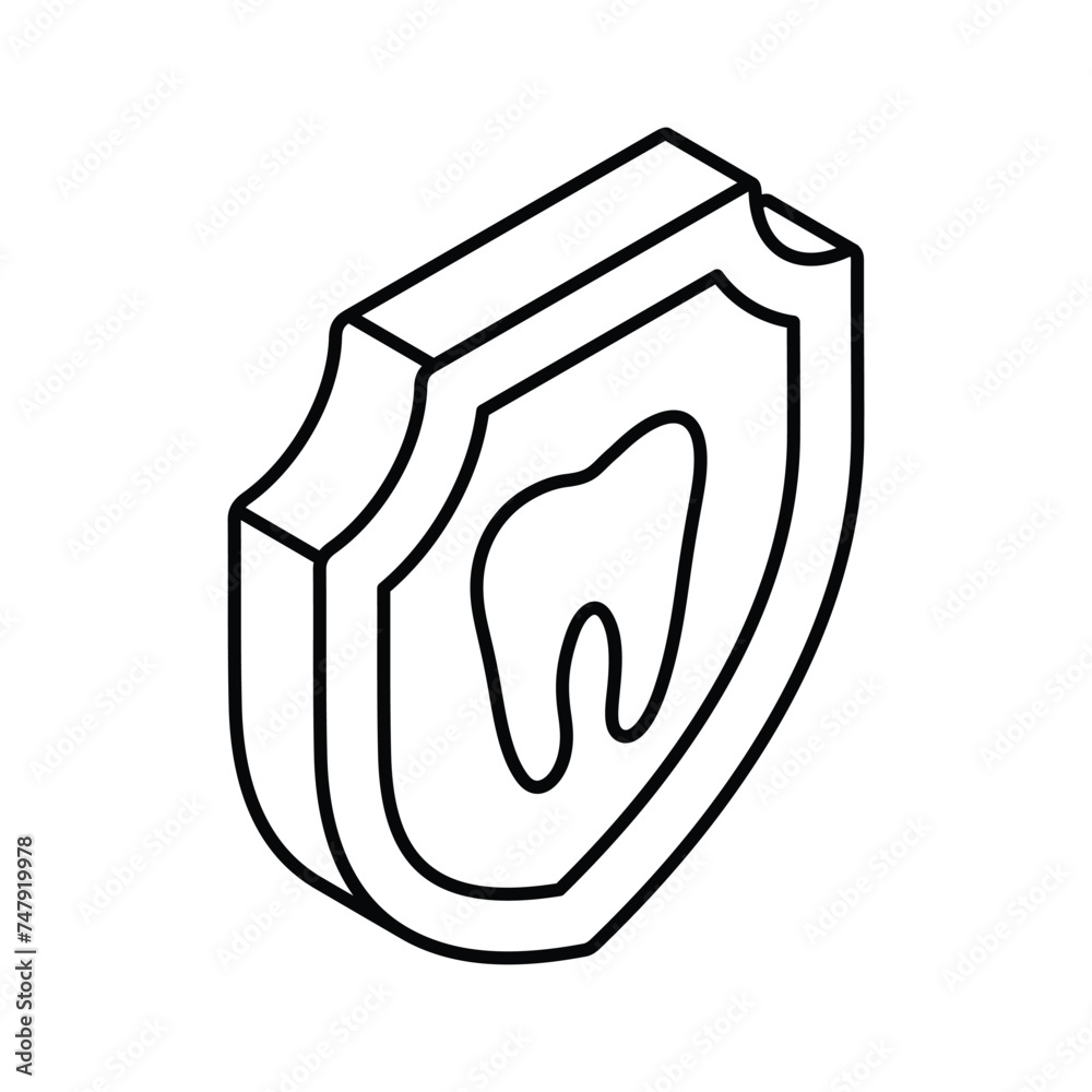 Teeth protection, medical oral care, dental insurance isometric vector Teeth protection, medical oral care, dental insurance isometric vector