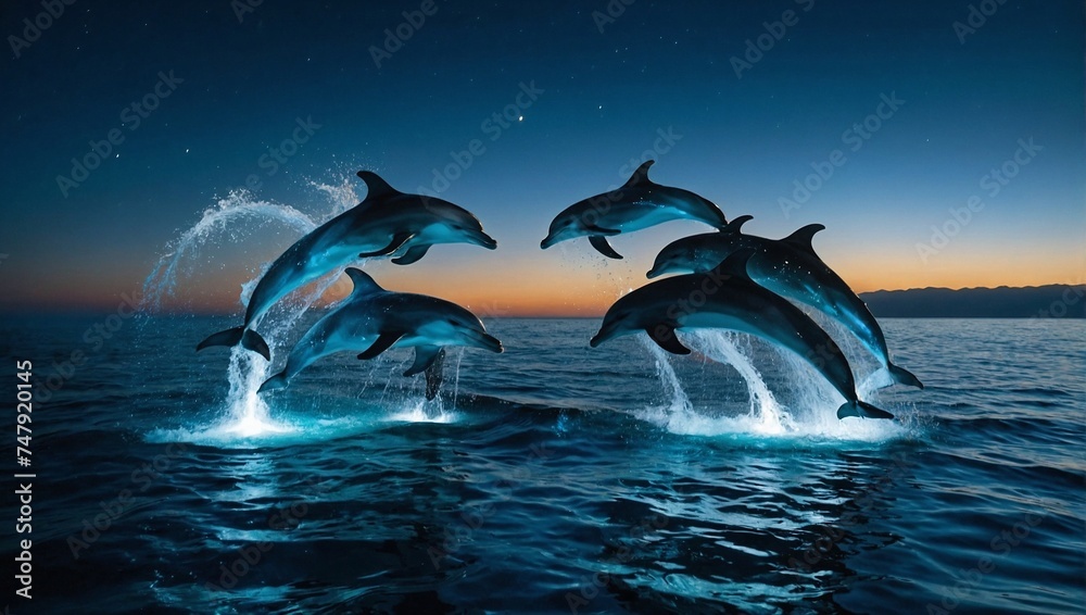 Fototapeta premium dolphin jumping out of water
