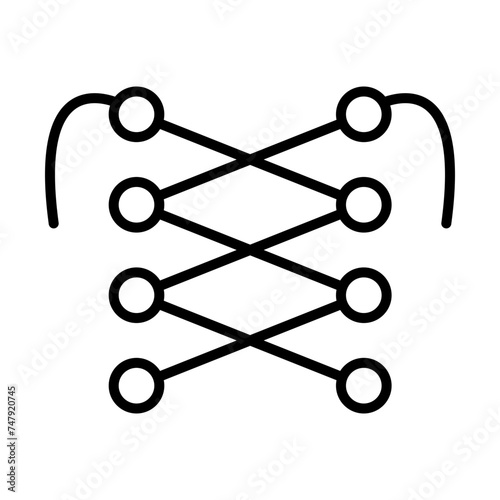 Shoelaces line icon