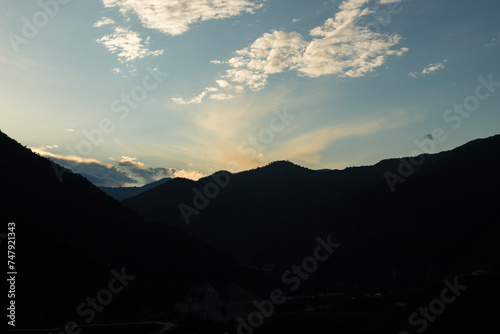 The landscape and mountain of himalayas of arunachal pradesh in India.