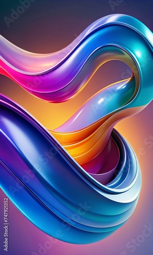Colorful Vector Abstract Simple Banner with Wave and Liquid Shapes. Modern Graphic Design with Colorful Liquid Element.