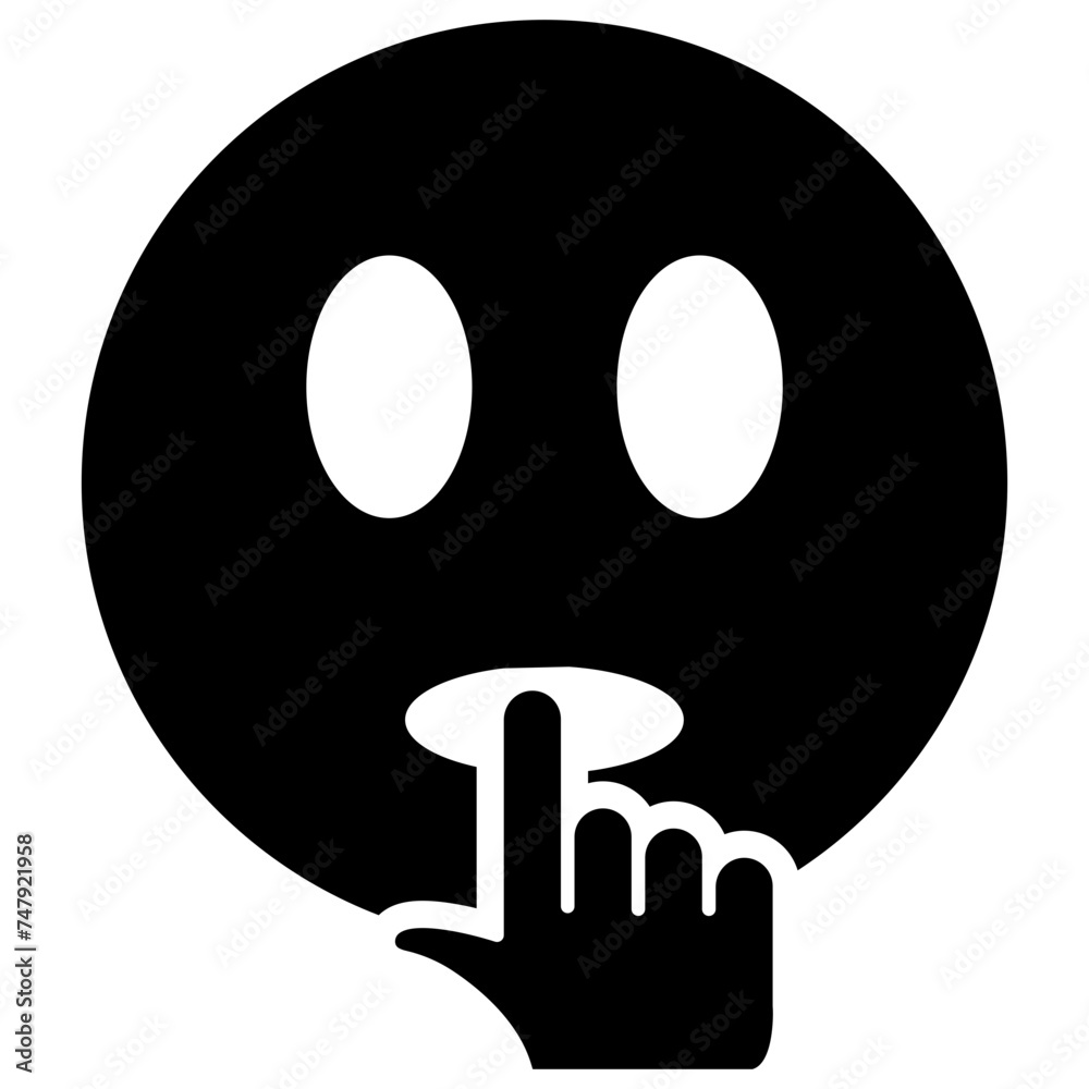 Fototapeta premium Curious Countenances glyph icon