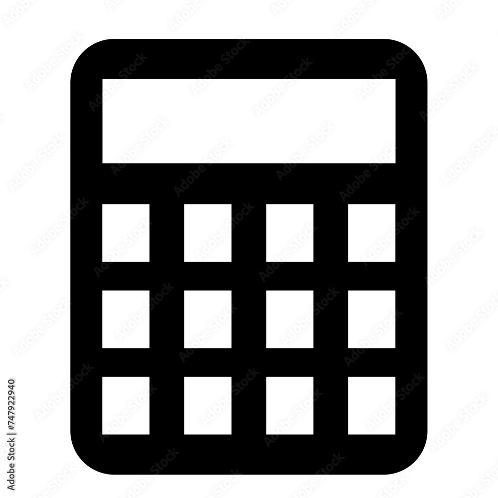Calculator glyph icon Calculator glyph icon