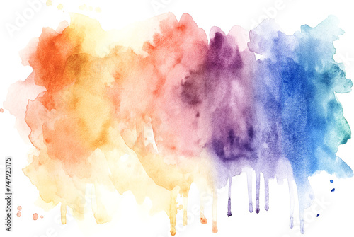 Watercolor texture on transparent background