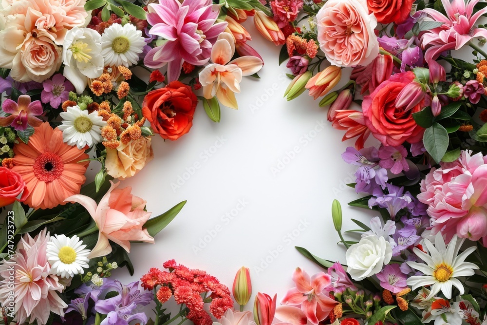 Obraz premium Spring Blossoms on Pastel Background