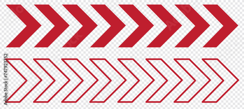 Arrow icons group. Set of black arrows symbols with blend effect. Chevron symbols. Vector isolated on white background.