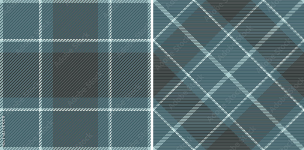 Textile check fabric of background texture tartan with a pattern vector seamless plaid.