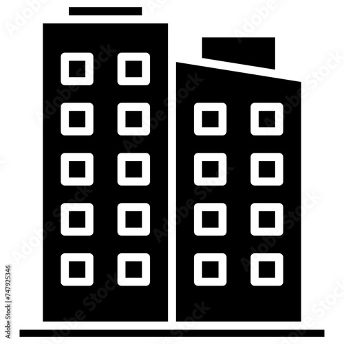 apartment glyph icon, use for modern concept, app, and web development.