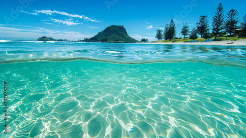 Mount Maunganui and Main Beach turquoise crystal photo