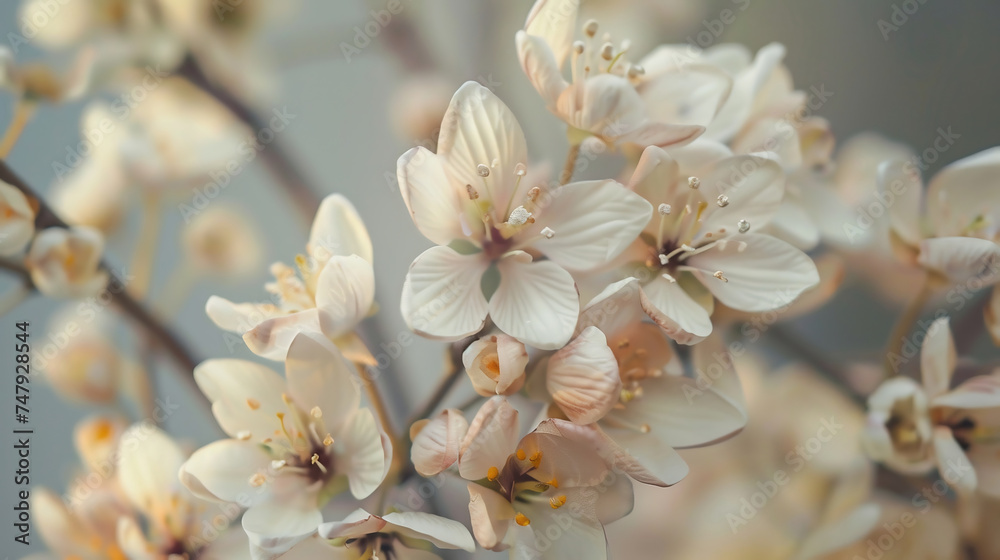 Beautiful flowering fruit tree. Background spring concept.