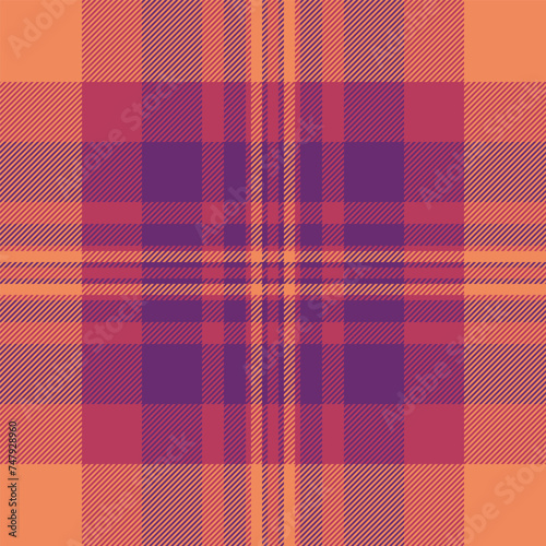 Pattern textile fabric of seamless texture tartan with a vector check plaid background.